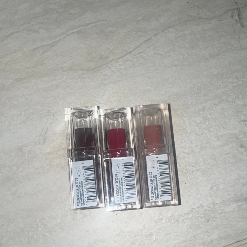 FALL Makeup Lipstick Trio - Assorted Shades (Brown, Red, Burgundy)